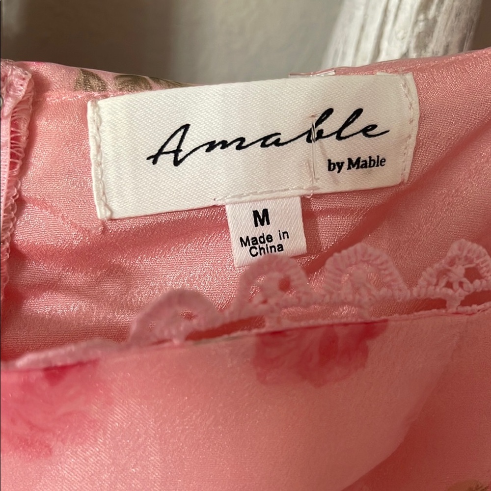AMABLE babydoll Pink Floral Mini Dress - Picture 2 of 6